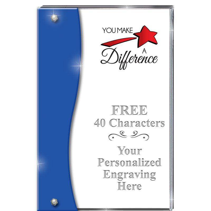 7.5" AZURE ACCENT WAVE ACRYLIC