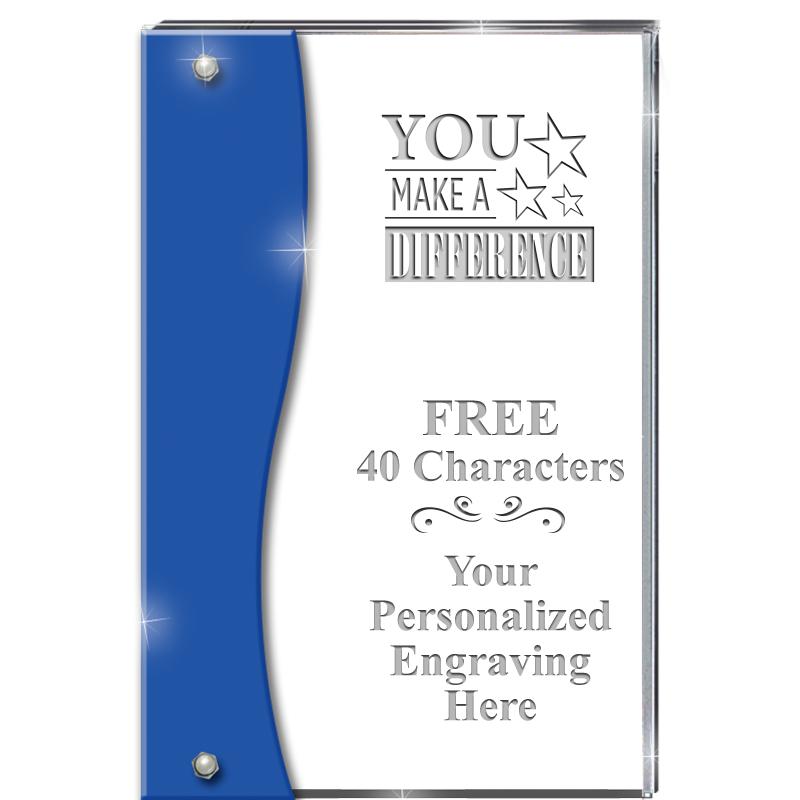 7.5" AZURE ACCENT WAVE ACRYLIC