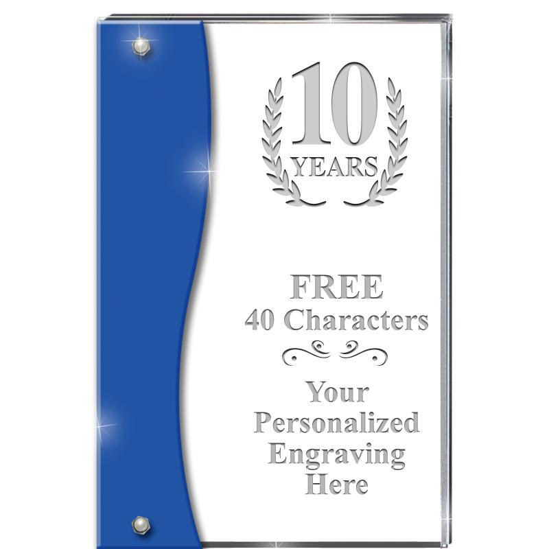 7.5" AZURE ACCENT WAVE ACRYLIC