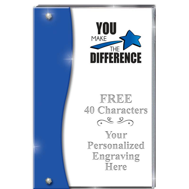 7.5" AZURE ACCENT WAVE ACRYLIC