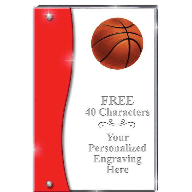 7.5" RUBY ACCENT WAVE ACRYLIC