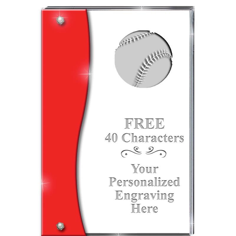 7.5" RUBY ACCENT WAVE ACRYLIC