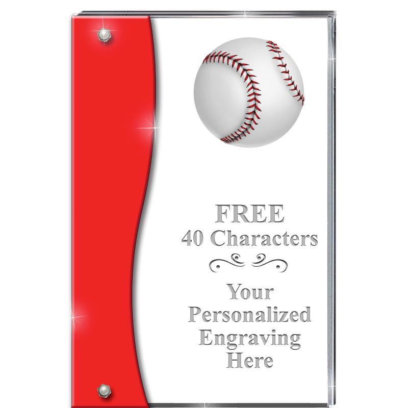 7.5" RUBY ACCENT WAVE ACRYLIC