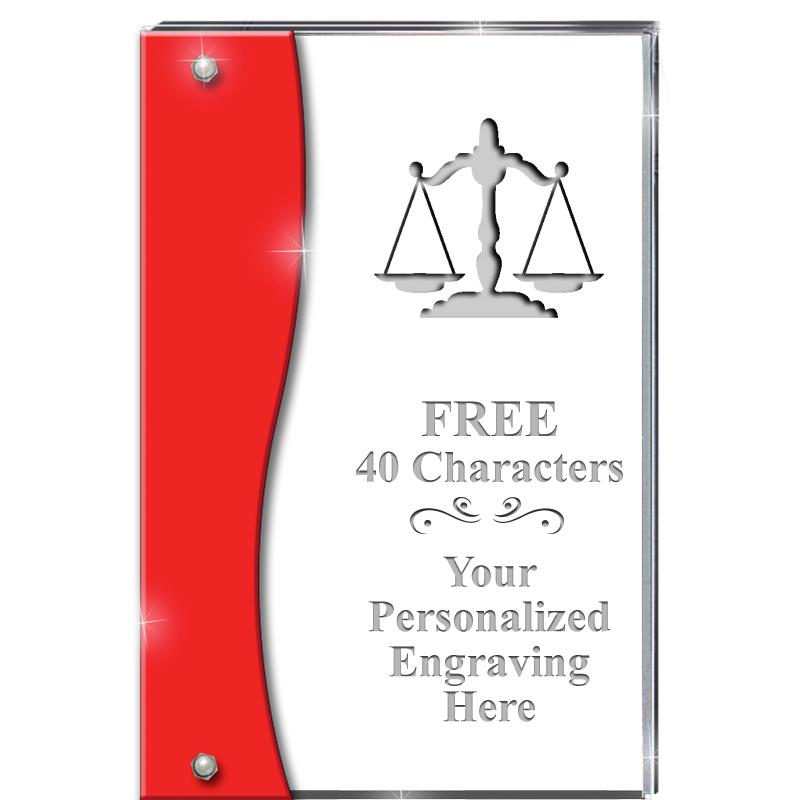 7.5" RUBY ACCENT WAVE ACRYLIC