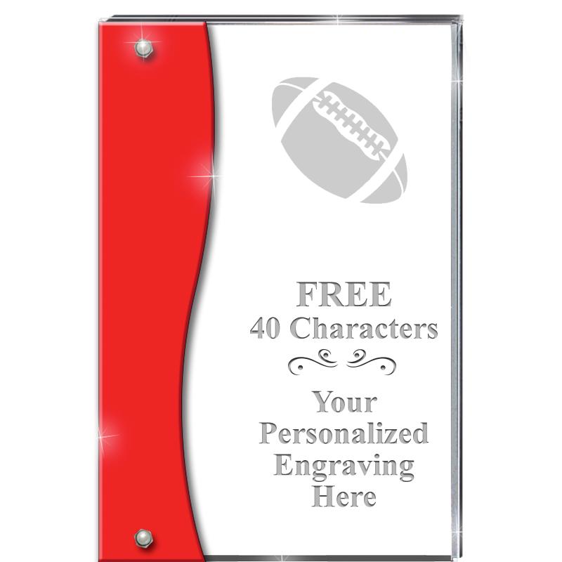 7.5" RUBY ACCENT WAVE ACRYLIC