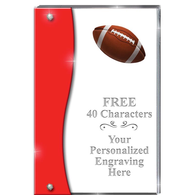 7.5" RUBY ACCENT WAVE ACRYLIC