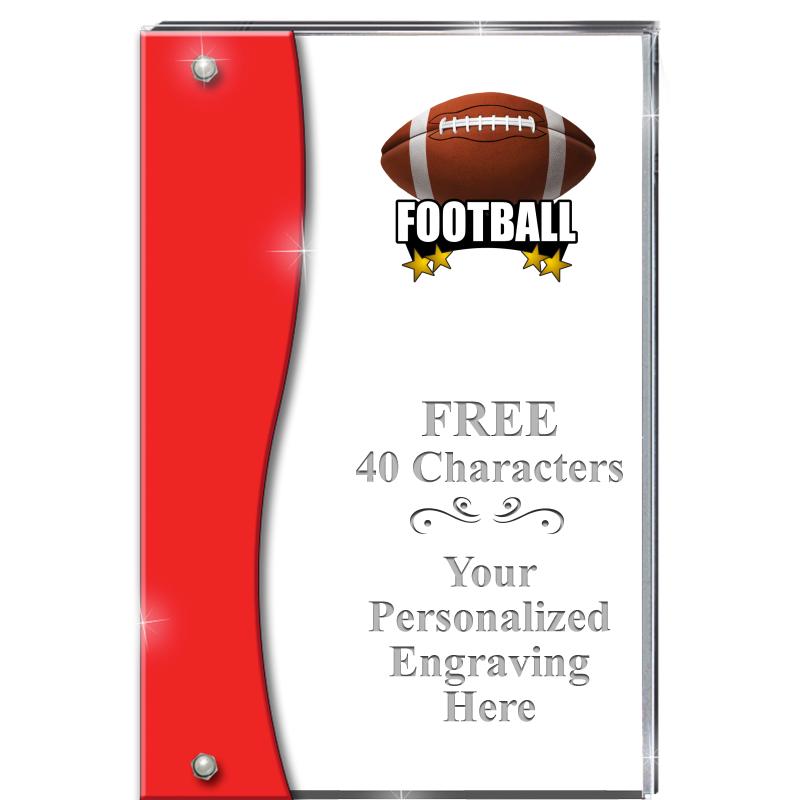 7.5" RUBY ACCENT WAVE ACRYLIC