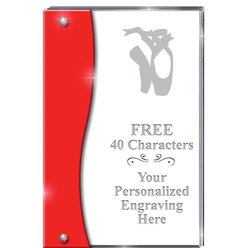 7.5" RUBY ACCENT WAVE ACRYLIC