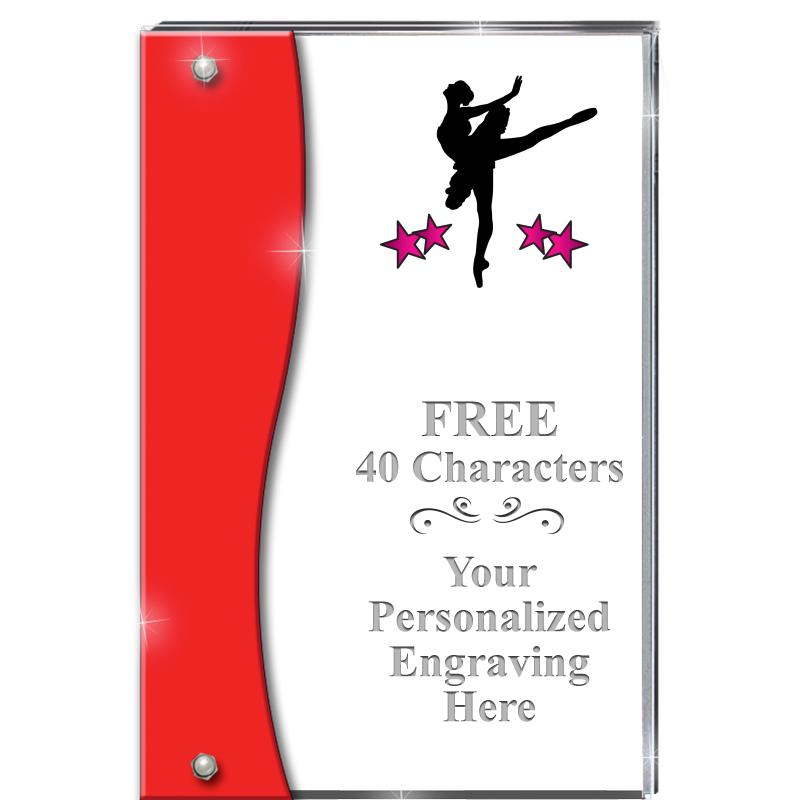 7.5" RUBY ACCENT WAVE ACRYLIC