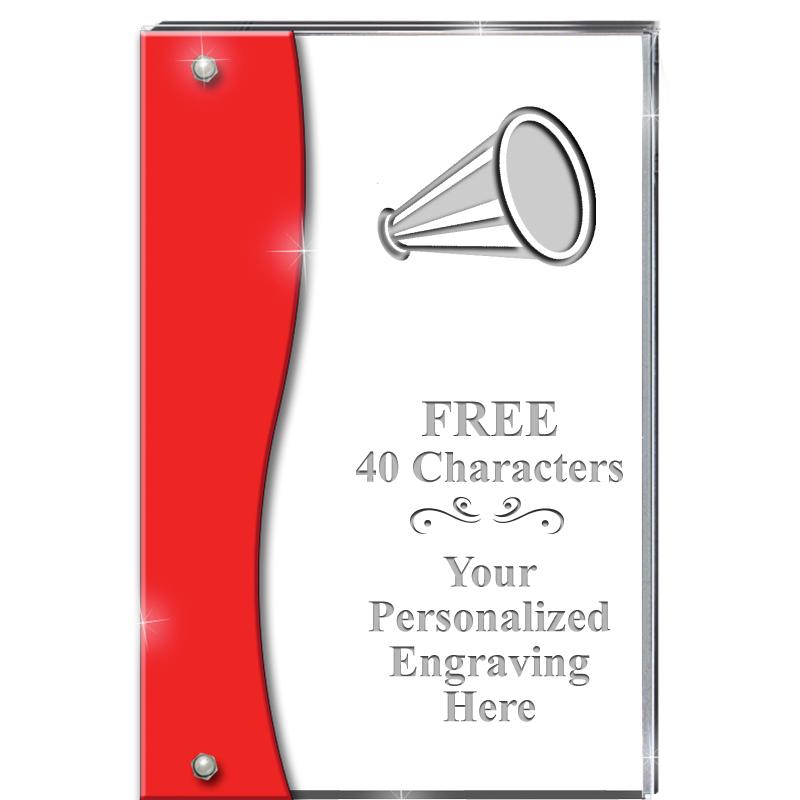 7.5" RUBY ACCENT WAVE ACRYLIC