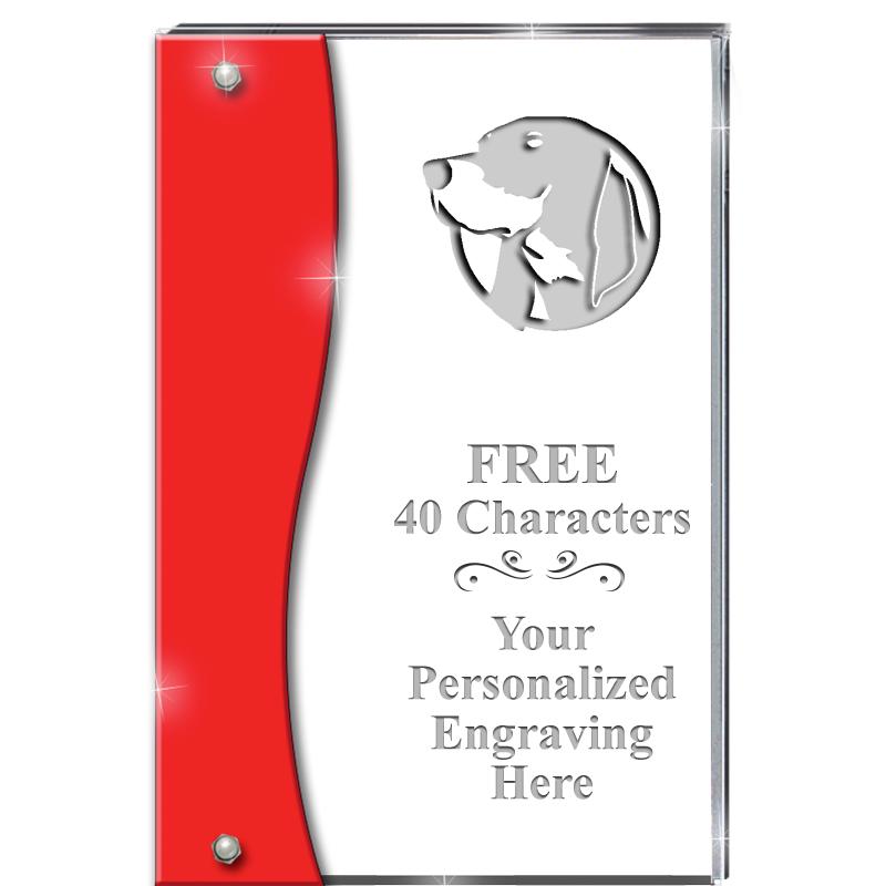 7.5" RUBY ACCENT WAVE ACRYLIC