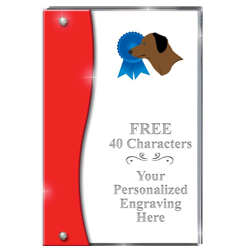 7.5" RUBY ACCENT WAVE ACRYLIC