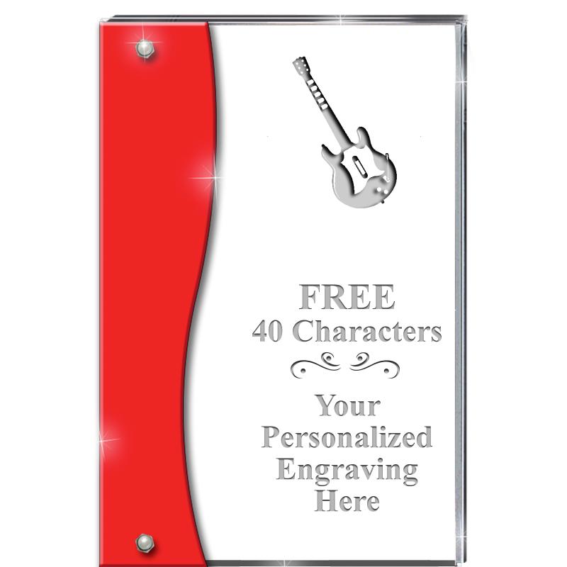 7.5" RUBY ACCENT WAVE ACRYLIC