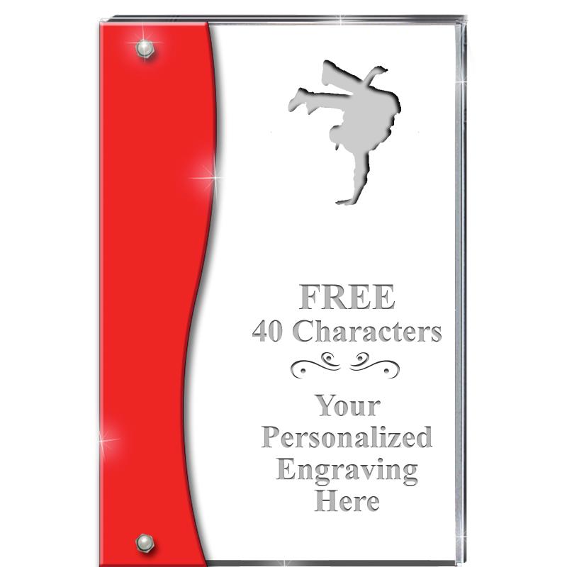 7.5" RUBY ACCENT WAVE ACRYLIC