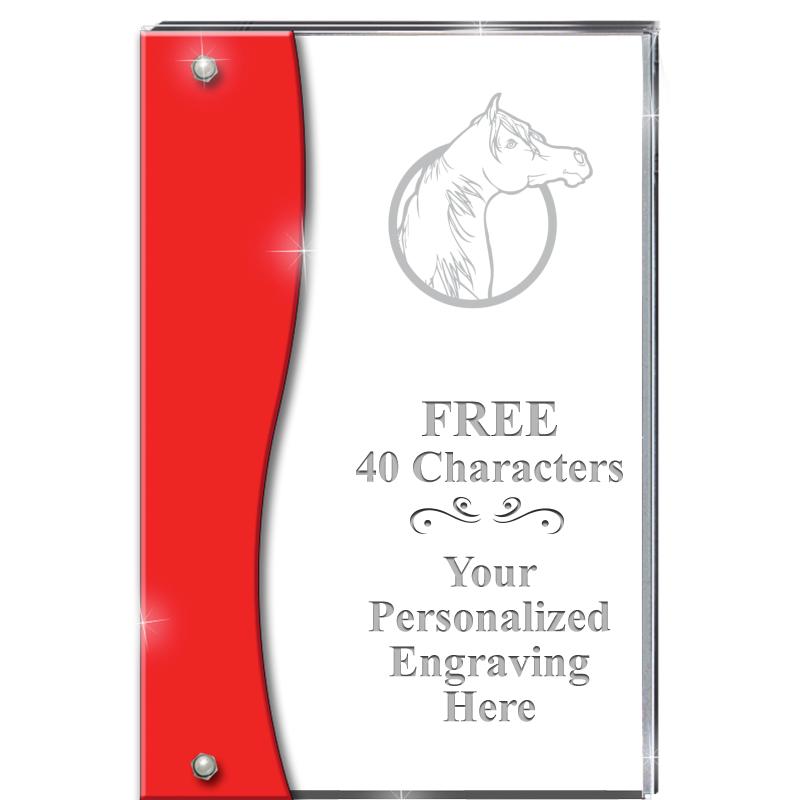 7.5" RUBY ACCENT WAVE ACRYLIC