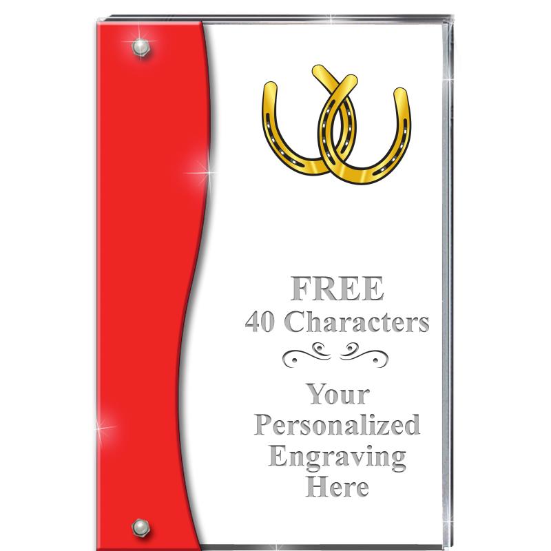 7.5" RUBY ACCENT WAVE ACRYLIC