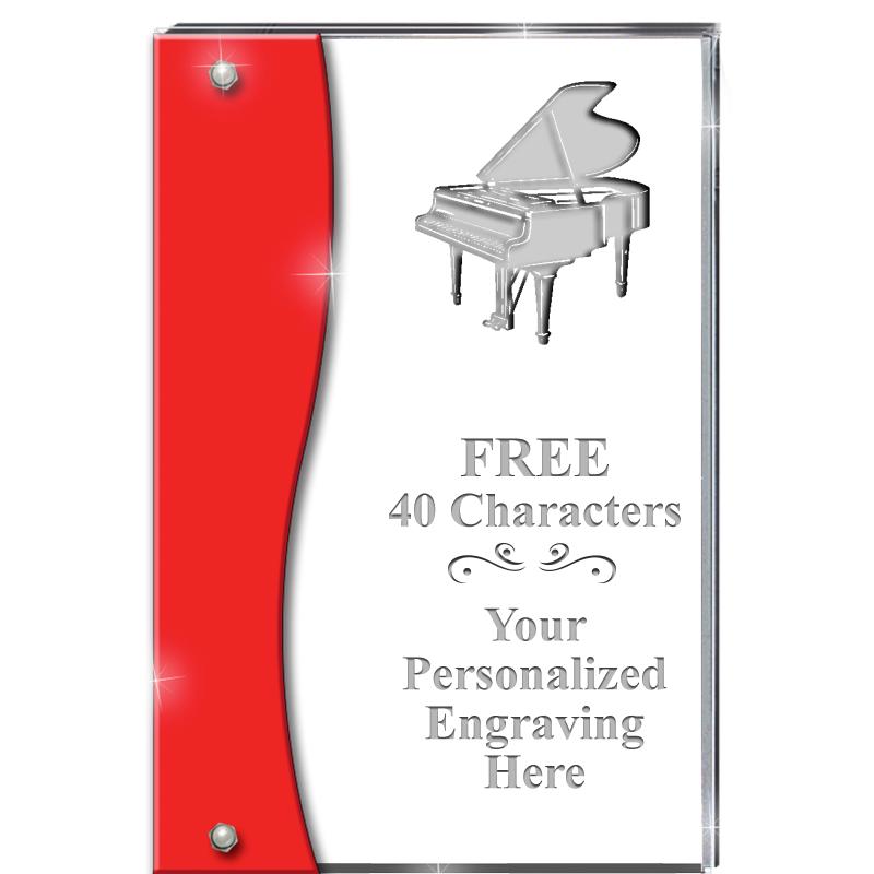 7.5" RUBY ACCENT WAVE ACRYLIC