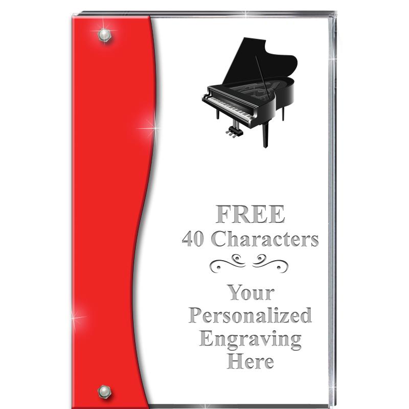 7.5" RUBY ACCENT WAVE ACRYLIC