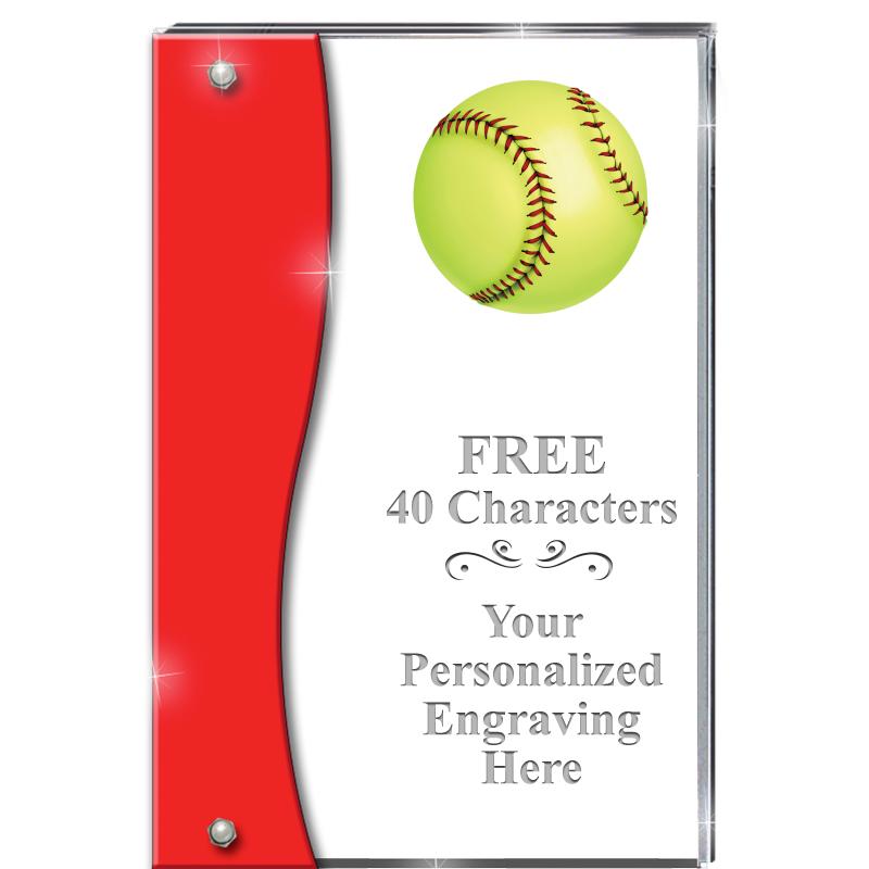 7.5" RUBY ACCENT WAVE ACRYLIC