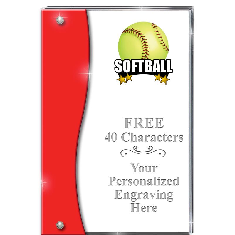 7.5" RUBY ACCENT WAVE ACRYLIC