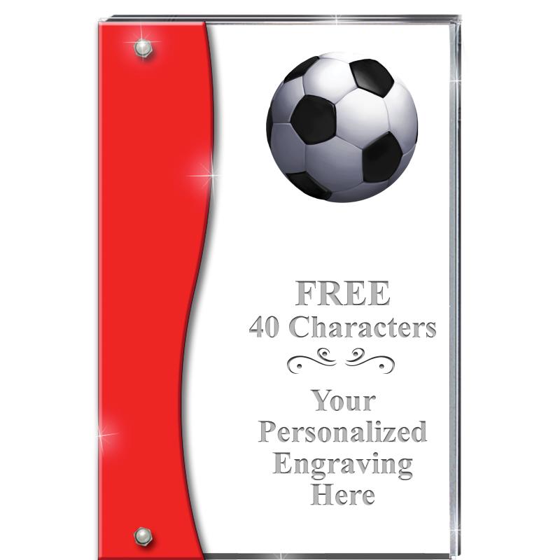 7.5" RUBY ACCENT WAVE ACRYLIC