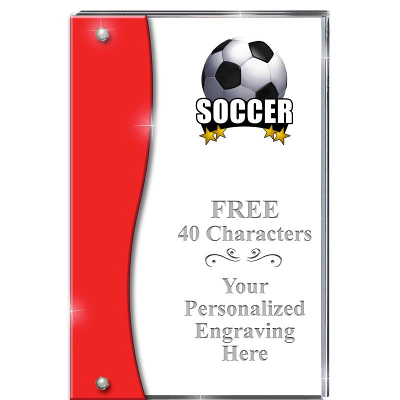 7.5" RUBY ACCENT WAVE ACRYLIC