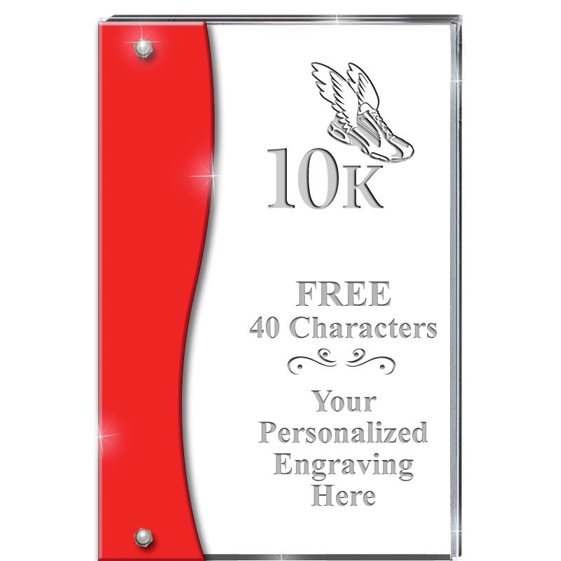 7.5" RUBY ACCENT WAVE ACRYLIC