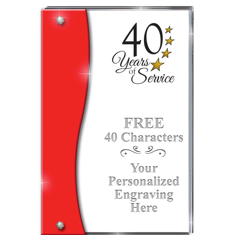 7.5" RUBY ACCENT WAVE ACRYLIC