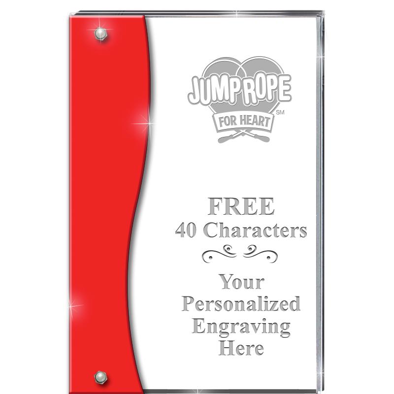 7.5" RUBY ACCENT WAVE ACRYLIC