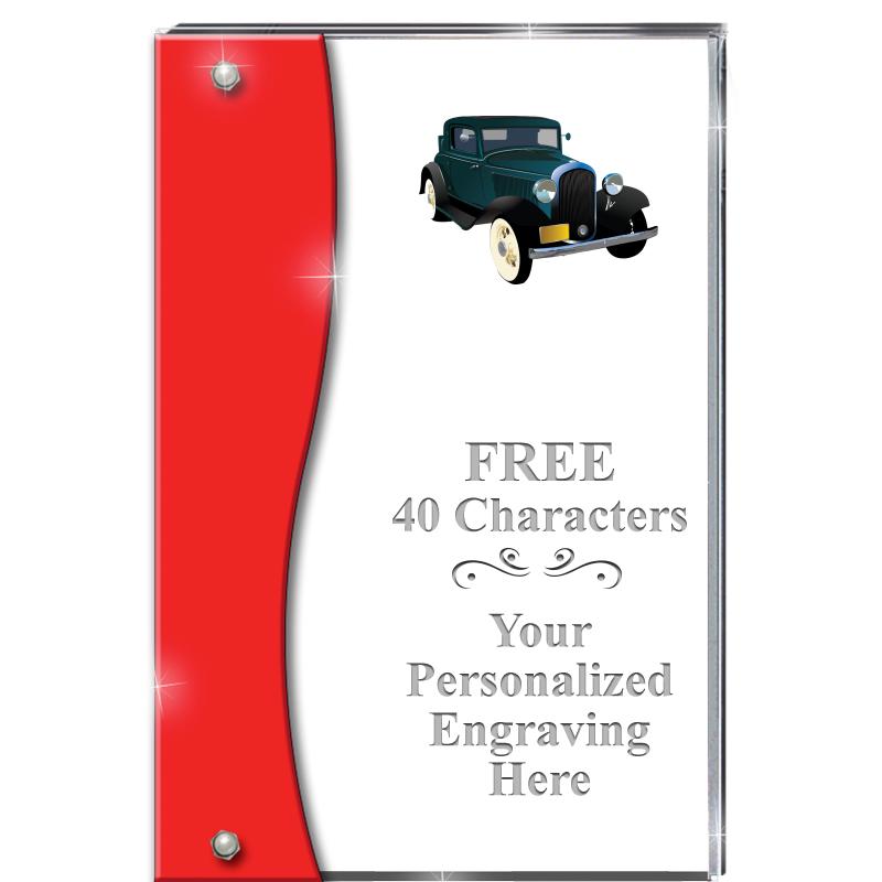 7.5" RUBY ACCENT WAVE ACRYLIC