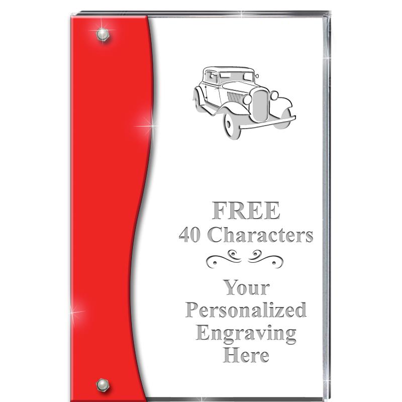 7.5" RUBY ACCENT WAVE ACRYLIC