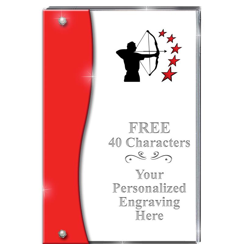 7.5" RUBY ACCENT WAVE ACRYLIC