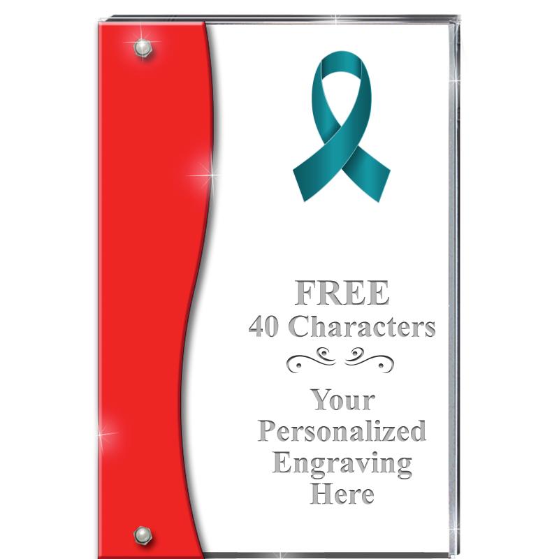 7.5" RUBY ACCENT WAVE ACRYLIC