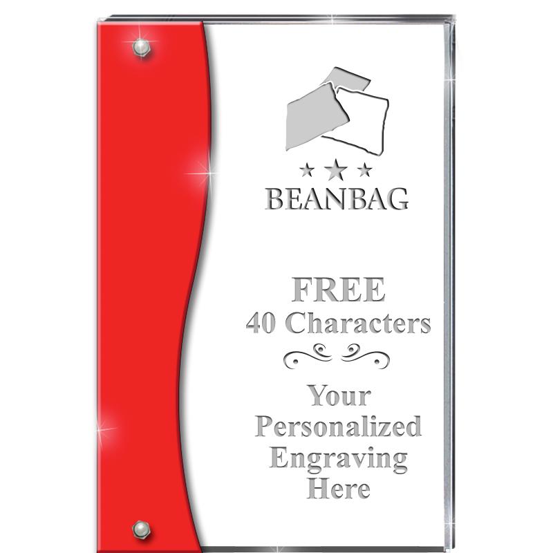 7.5" RUBY ACCENT WAVE ACRYLIC