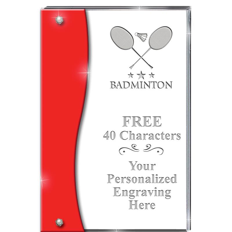 7.5" RUBY ACCENT WAVE ACRYLIC