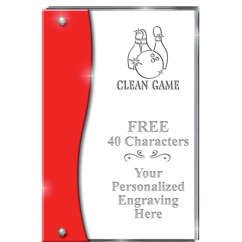 7.5" RUBY ACCENT WAVE ACRYLIC