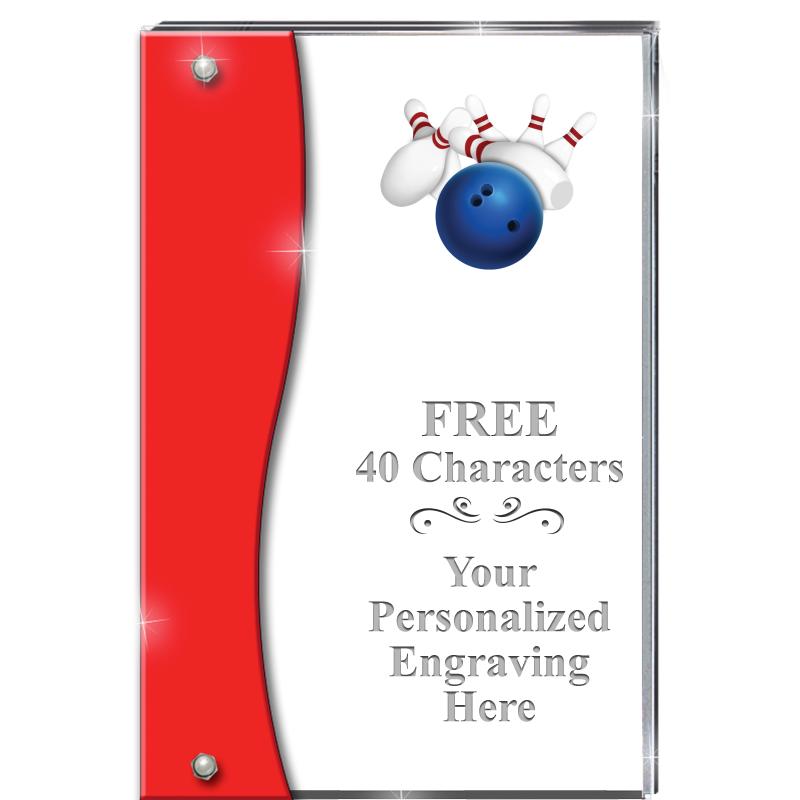 7.5" RUBY ACCENT WAVE ACRYLIC