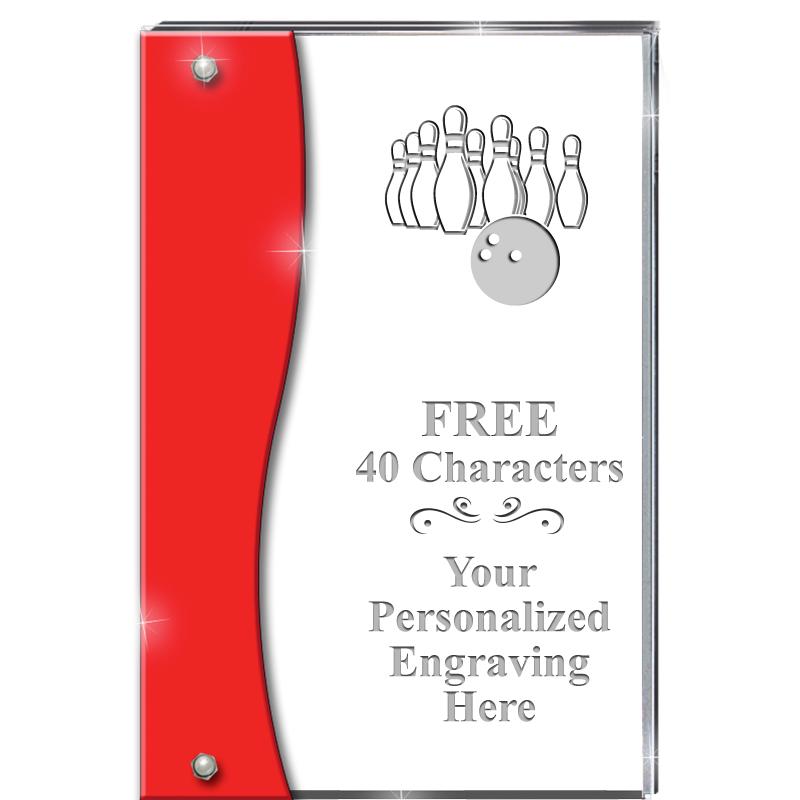 7.5" RUBY ACCENT WAVE ACRYLIC