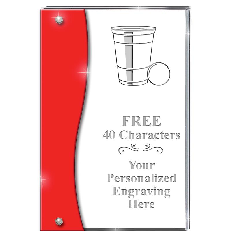 7.5" RUBY ACCENT WAVE ACRYLIC