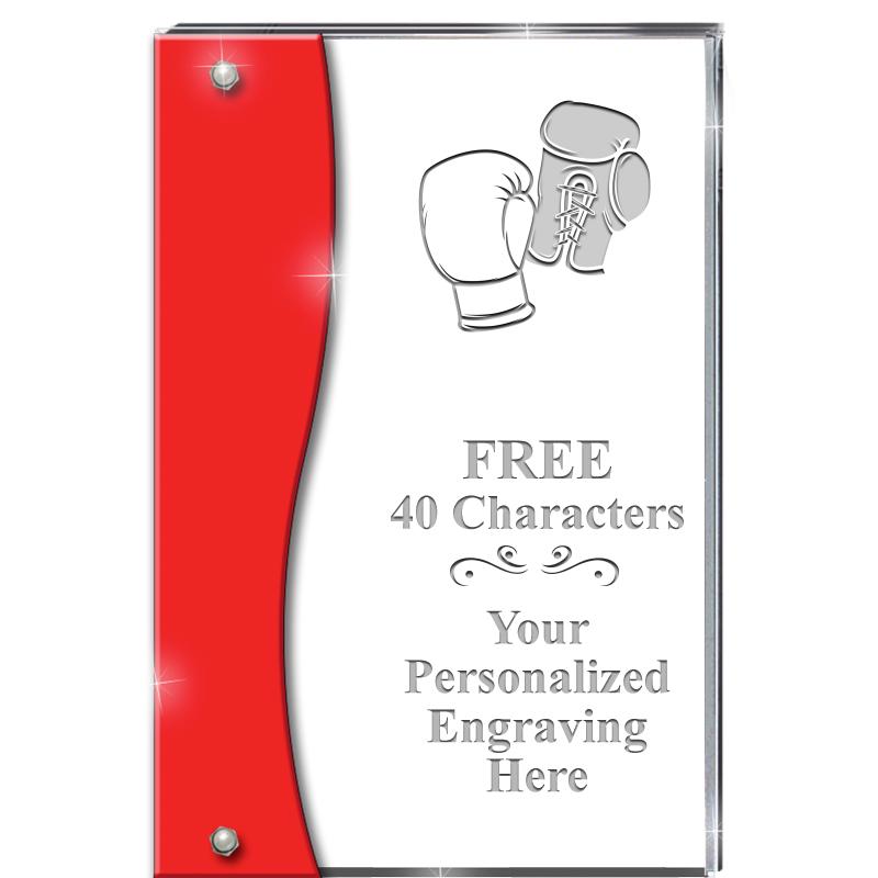 7.5" RUBY ACCENT WAVE ACRYLIC