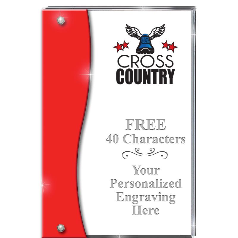 7.5" RUBY ACCENT WAVE ACRYLIC