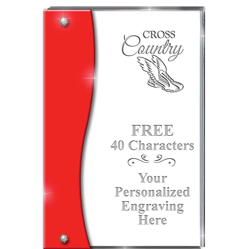 7.5" RUBY ACCENT WAVE ACRYLIC