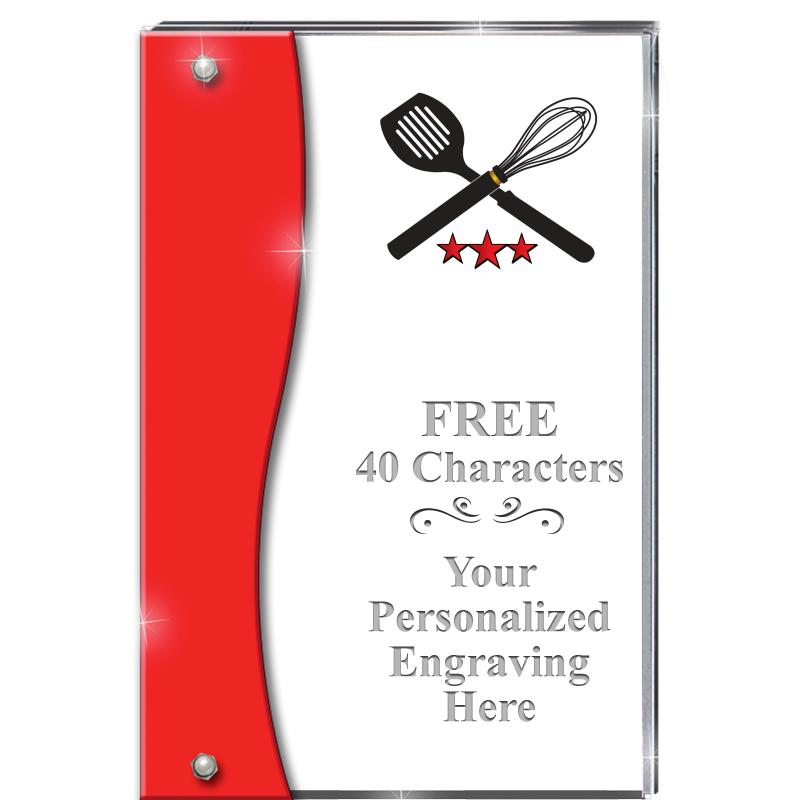 7.5" RUBY ACCENT WAVE ACRYLIC