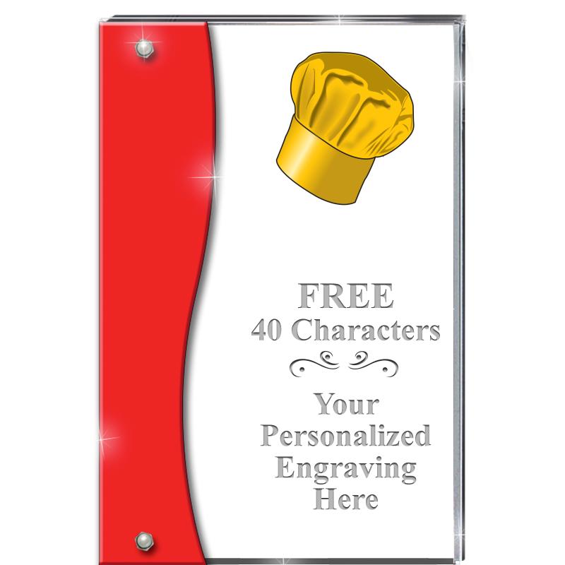 7.5" RUBY ACCENT WAVE ACRYLIC