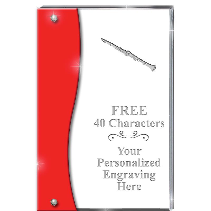 7.5" RUBY ACCENT WAVE ACRYLIC