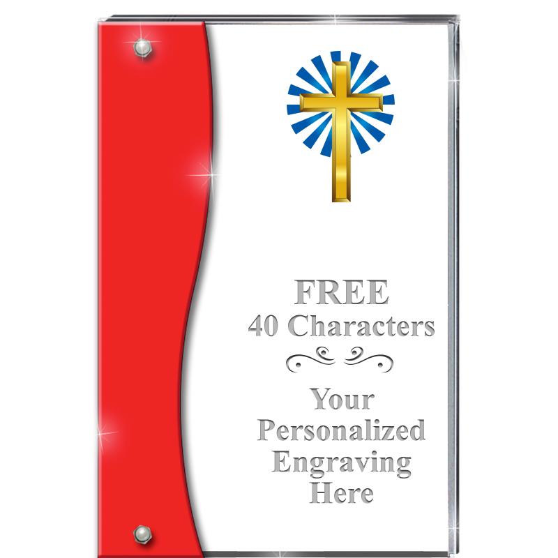 7.5" RUBY ACCENT WAVE ACRYLIC