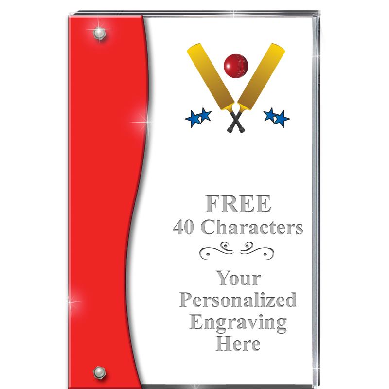 7.5" RUBY ACCENT WAVE ACRYLIC