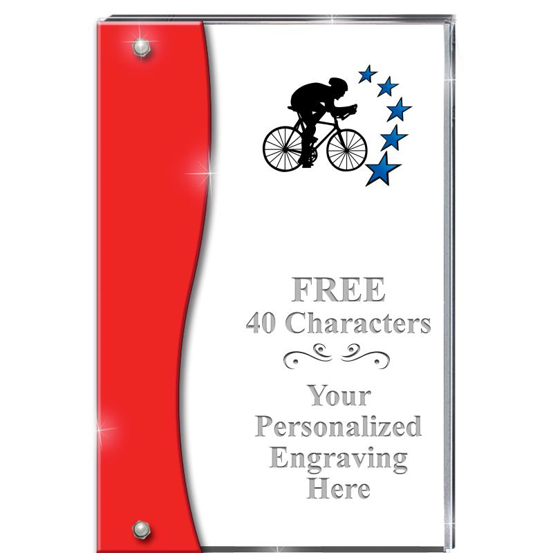 7.5" RUBY ACCENT WAVE ACRYLIC