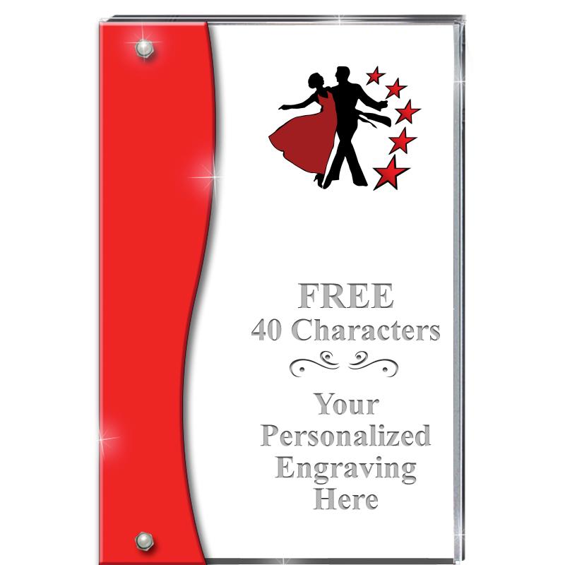 7.5" RUBY ACCENT WAVE ACRYLIC