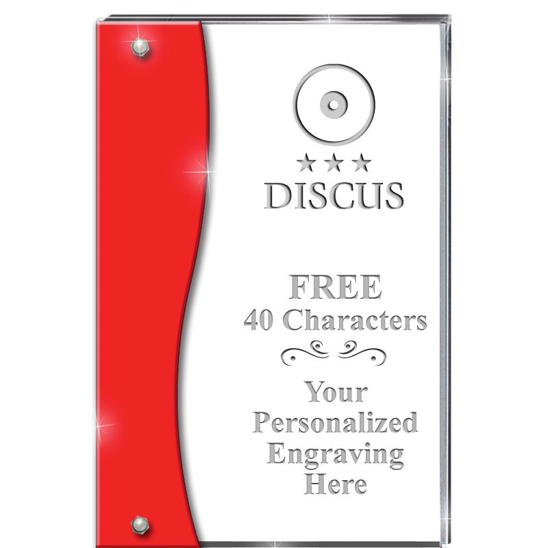 7.5" RUBY ACCENT WAVE ACRYLIC